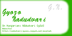 gyozo nadudvari business card
